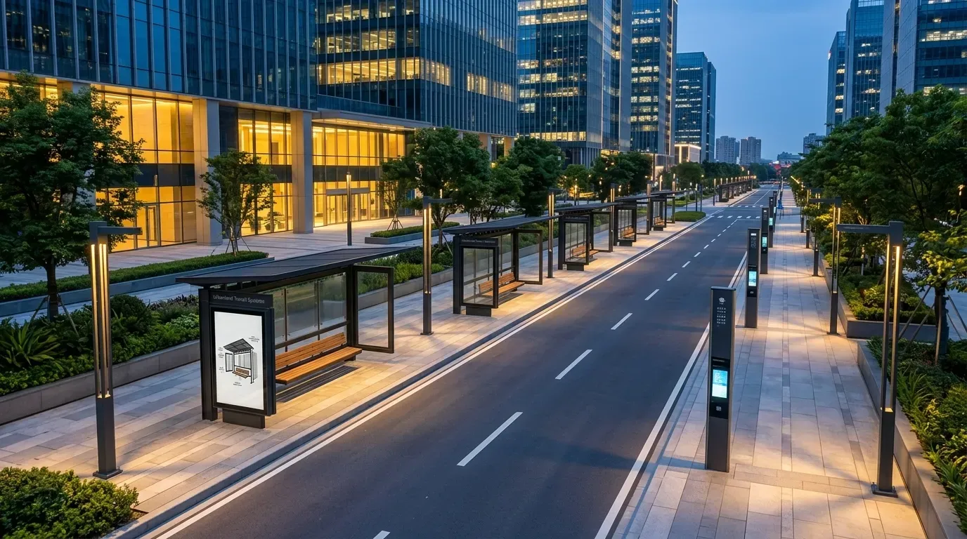 Smart Bus Shelter render